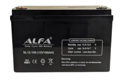 ALFA 12V-100Ah(C20) L (тяговая) M8 (331*173*213)