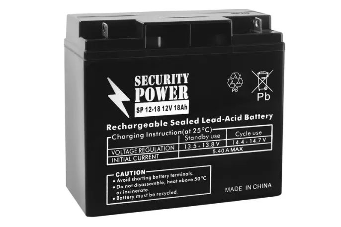 Аккумулятор Security Power 12V-18Ah (180*75*168)
