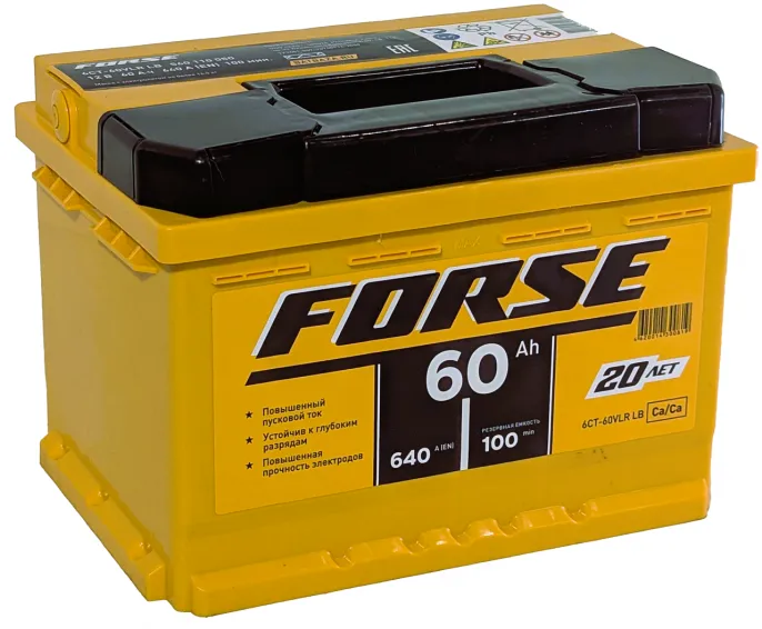 Аккумулятор FORSE 60 R низк. (640A, 242*175*175)