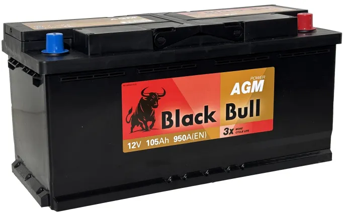 Аккумулятор BLACK BULL (Camel Group) AGM 105 R (950A, 394*175*190)