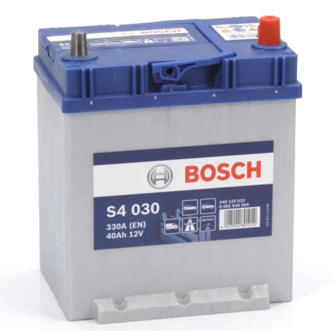 Аккумулятор Bosch S4 Asia 40 JR (330A, 187*127*227) с бортом