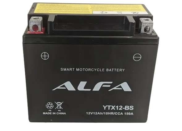 Аккумулятор ALFA YTX12-BS 12Ah (150A 150*86*134)