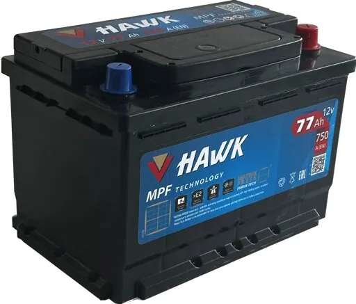 Аккумулятор HAWK 77 R (750A, 278*175*190).