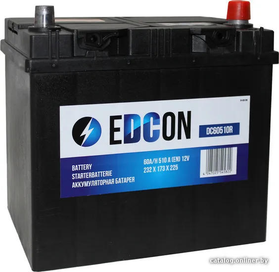 Аккумулятор EDCON ASIA 60 JR (510A, 232*173*225)