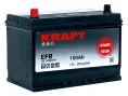 Аккумулятор KRAFT EFB Asia 100 JL (900A, 304*172*220) с бортом