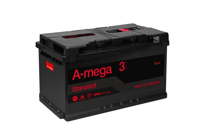 Аккумулятор A-mega Standard 80 R (760A, 315*175*175) new