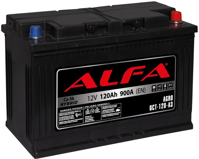Аккумулятор ALFA AGRO 120 R (900A, 354*175*230) ua