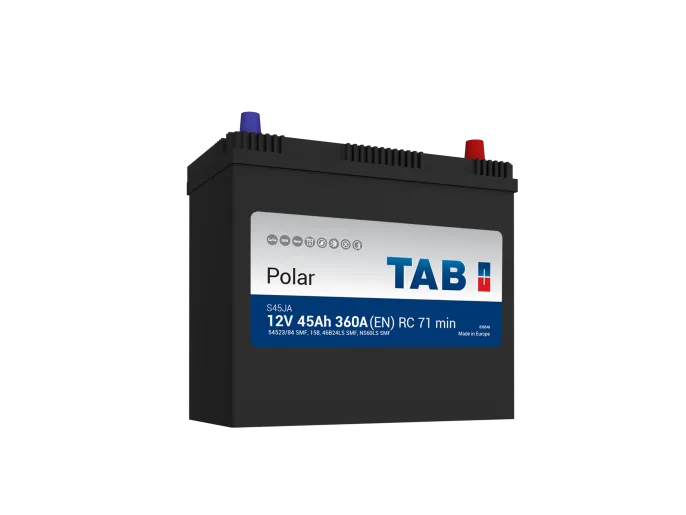 Аккумулятор TAB Polar S Asia 45 JR коротк. (360A, 196*134*226) с бортом