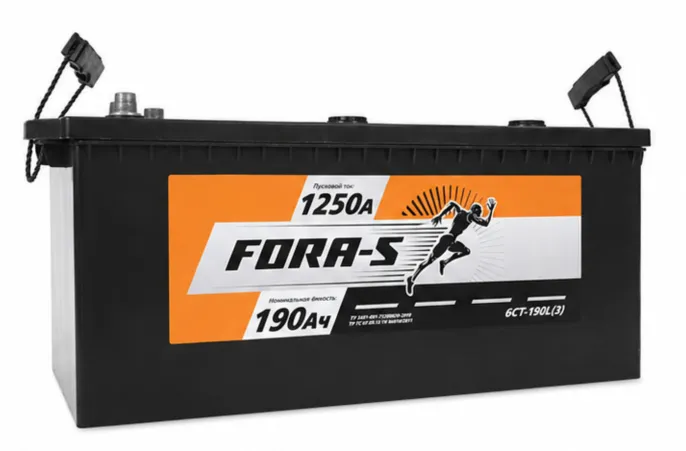 Аккумулятор FORA-S 190 (3) евро +/- (1250A, 480*223*223) клемма конус.