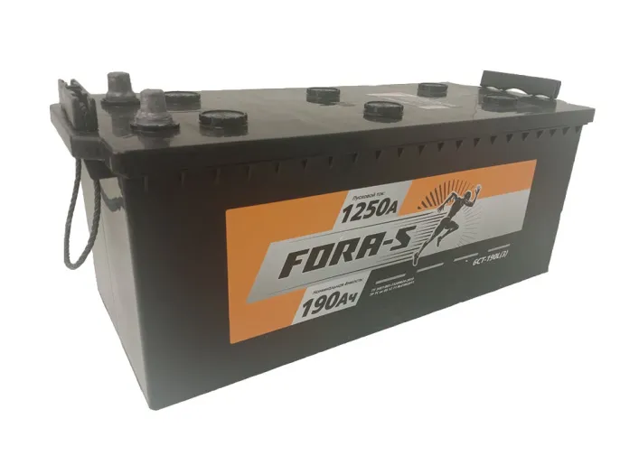 Аккумулятор FORA-S 190 (4) рус -/+ (1250A, 480*223*223) клемма конус с бортом.
