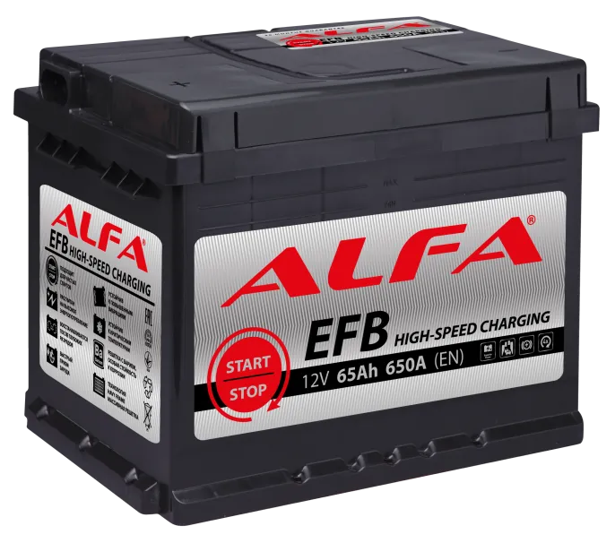 Аккумулятор ALFA EFB 65 R (650A, 242*175*190) ua