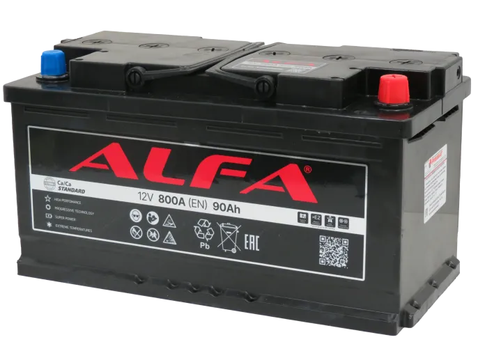 Аккумулятор ALFA STANDARD 90 R (800A, 354*175*190)