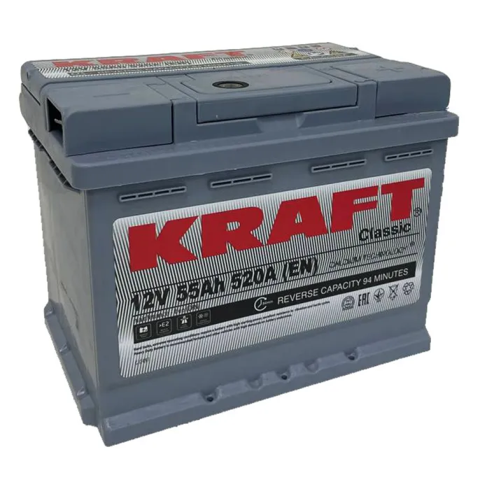 Аккумулятор KRAFT 55 R (520A, 242*175*190)
