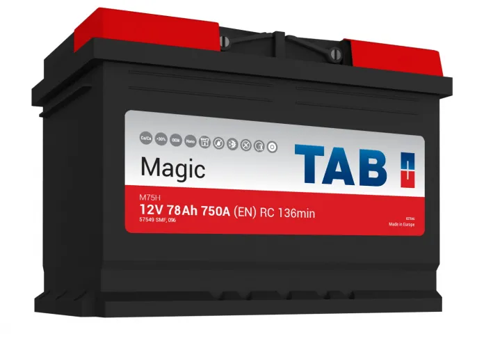 Аккумулятор TAB Magic 78 R (750A, 278*175*190).