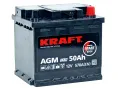 Аккумулятор KRAFT AGM 50 R (570A, 207*175*190)