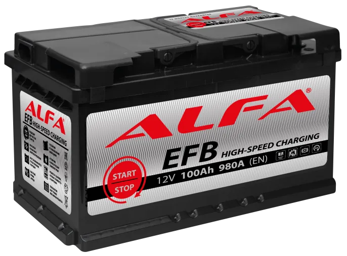 Аккумулятор ALFA EFB 100 R (980A, 353*175*190) ua