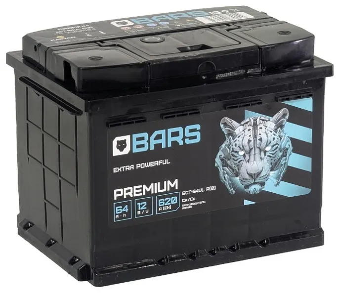 Аккумулятор BARS Premium 64 R (620A, 242*175*190)