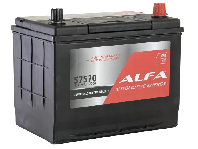 Аккумулятор ALFA EFB Asia 75 JR (700A, 265*172*220)