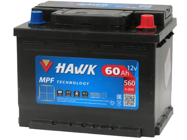 Аккумулятор HAWK 60 R (560A, 242*175*190)