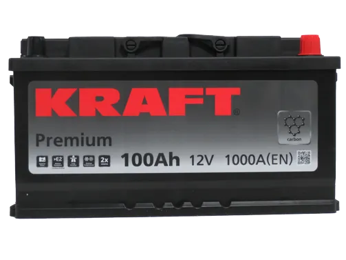 Аккумулятор KRAFT Premium 100 R (1000A, 351*175*190)