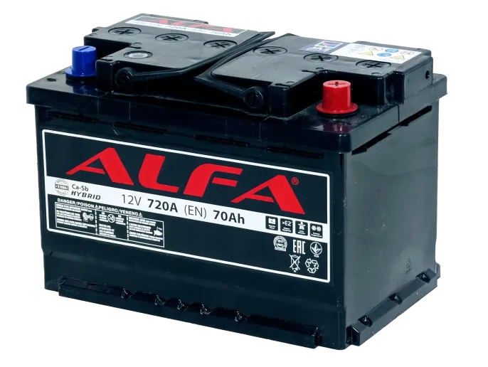 Аккумулятор ALFA Hybrid 70 R (720A, 278*175*190) (Renault Nissan)