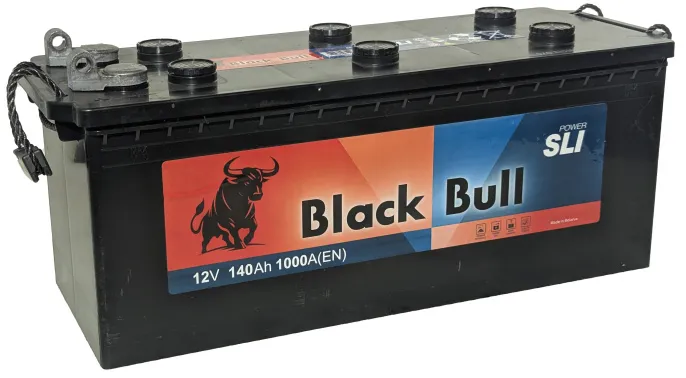 Аккумулятор BLACK BULL 140 (4) евро -/+ (1000A, 513*189*223) клемма болт с бортом