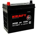 Аккумулятор KRAFT AGM Asia 45 JL (450A, 236*128*220)