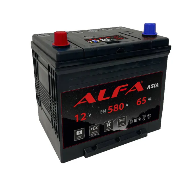Аккумулятор ALFA Asia 65 JL (580A, 230*173*220) с бортом