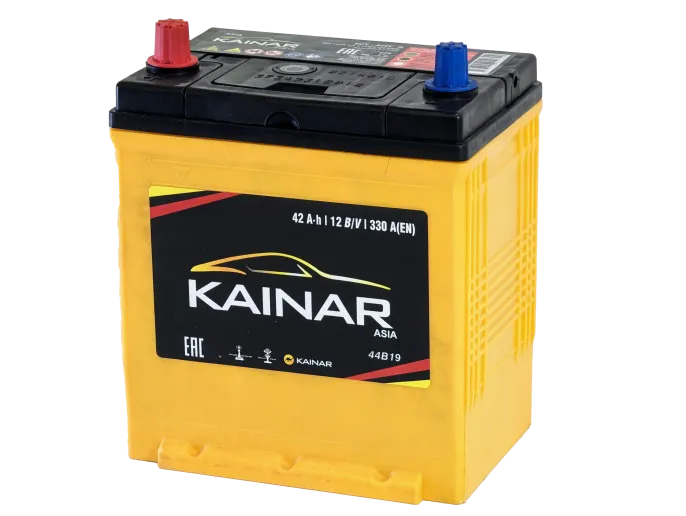 Аккумулятор Kainar Asia 42 JL (350A, 186*129*220) тонкие клеммы с бортом
