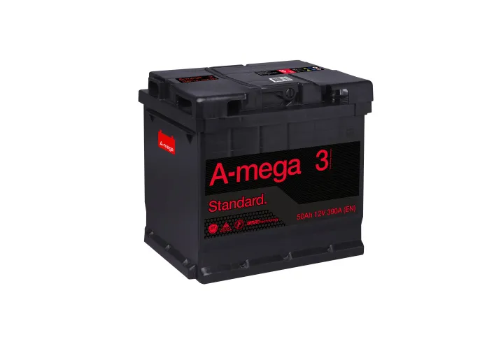 Аккумулятор A-mega Standard 50 R (390A, 204*175*190)