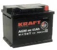 Аккумулятор KRAFT AGM 65 R (700A, 242*175*190)
