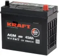Аккумулятор KRAFT AGM Asia 45 JR (450A, 236*128*220)