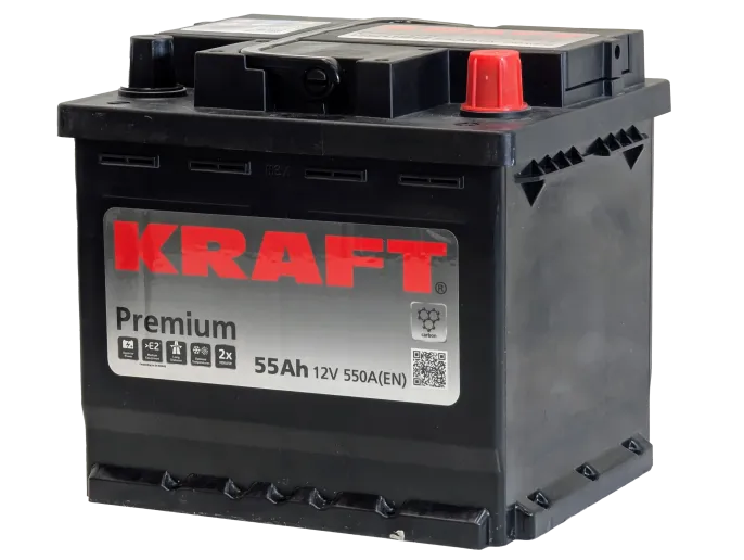 Аккумулятор KRAFT Premium 55 R (550A, 207*175*190)