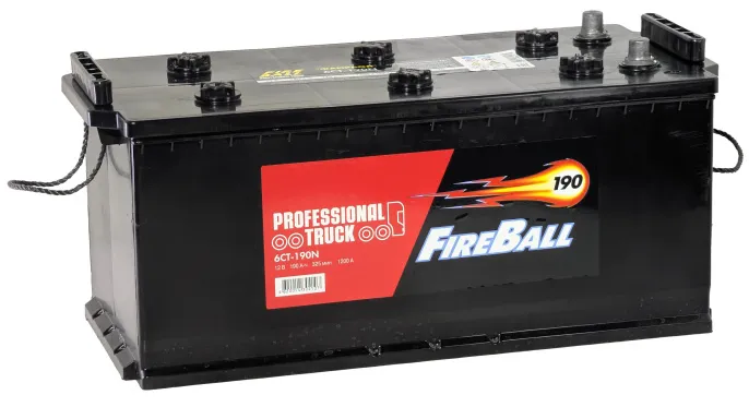 Аккумулятор FireBall 190 (4) рус -/+ (1200A, 525*240*242) с бортом