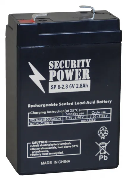 Аккумулятор Security Power 6V-2.8Ah (66*39*97)