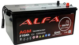 ALFA AGM 210 (3) евро +/- (1200A, 518*260*223)