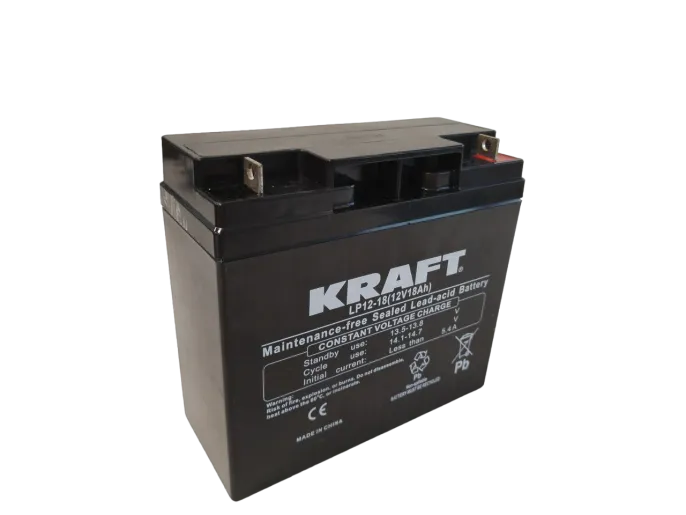 Аккумулятор KRAFT 12V-18Ah M6 (182*77*168)