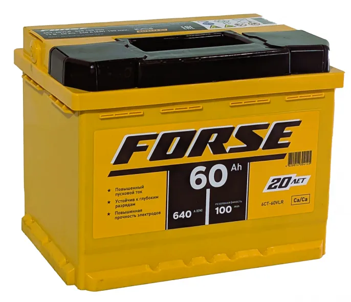 Аккумулятор FORSE 60 R (640A, 242*175*190)