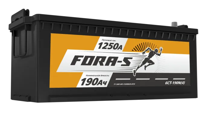 Аккумулятор FORA-S 190 (3) евро +/- (1250A, 480*223*223) клемма конус.