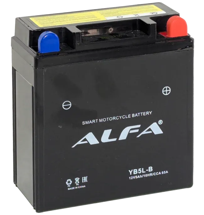 Аккумулятор ALFA YB5L-B 5Ah (65A 121*61*131)