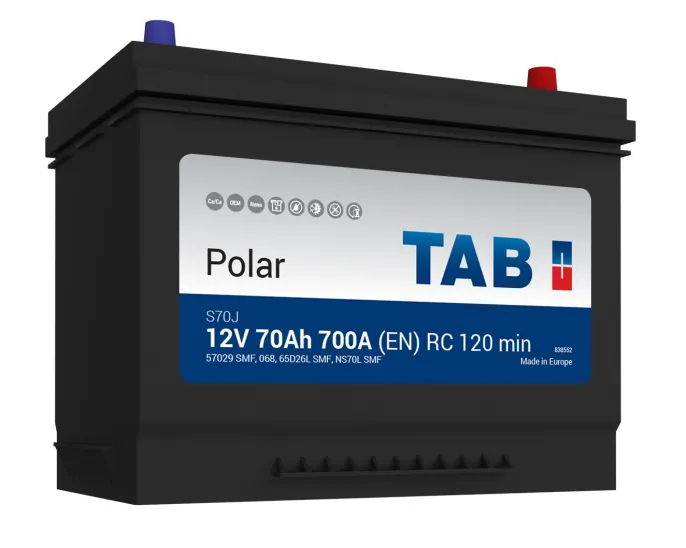 Аккумулятор TAB Polar S Asia 70 JR (700A, 260*175*218)