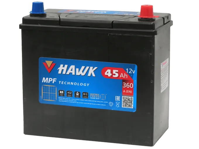 Аккумулятор HAWK Asia 45 JR (360A, 236*128*226)