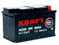 Аккумулятор KRAFT AGM 80 R (800A, 315*175*190)