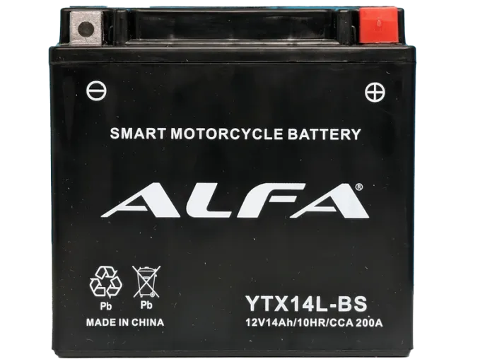 Аккумулятор ALFA YTX14L-BS 14Ah (200A 150*87*145)