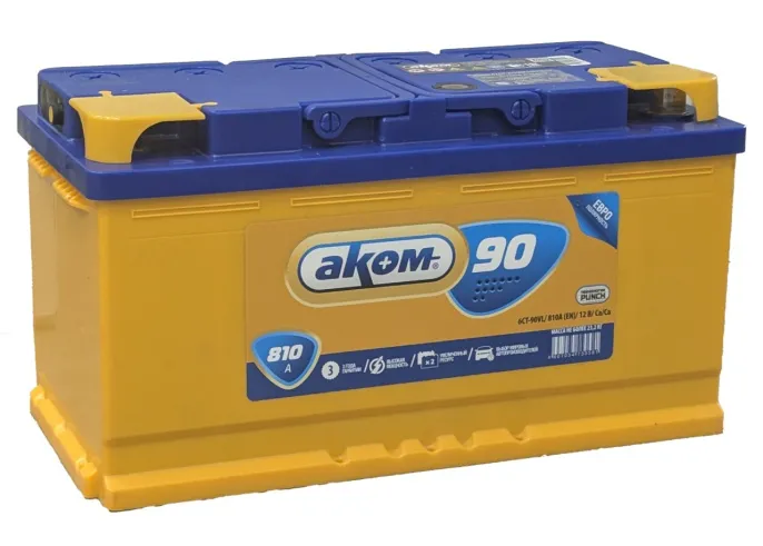 Аккумулятор AKOM 90 R (810A, 353*175*190)