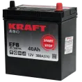 Аккумулятор KRAFT EFB Asia 40 JR (380A, 195*126*220) тонкие клеммы