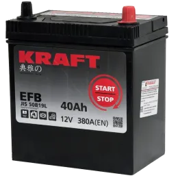 KRAFT EFB Asia 40 JR (380A, 195*126*220) тонкие клеммы