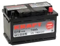Аккумулятор KRAFT EFB 74 R низк. (740A, 278*175*175)