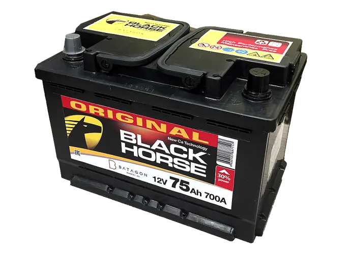 Аккумулятор Black Horse 75 L (700A, 278*175*190)