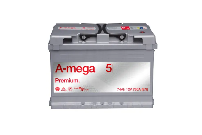 Аккумулятор A-mega Premium 74 R (760A, 278*175*190)